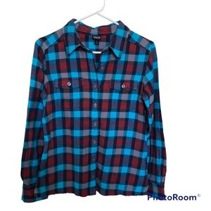 Patagonia Woman Flannel Shirt Organic Cotton Size 2